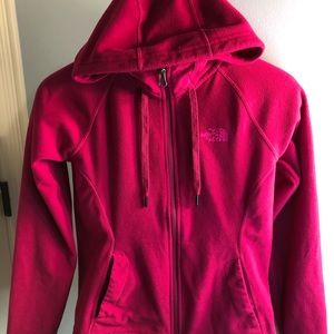 The North Face Hot Pink Jacket Womens XS Full Zip Hoodie Active wear Terry Cloth